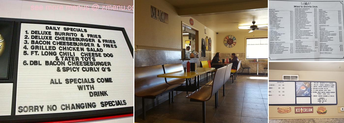 Mac's Drive-Inn Menu