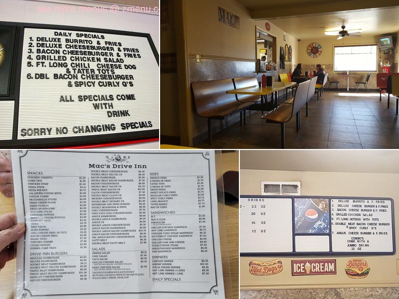 Mac's Drive-Inn Menu