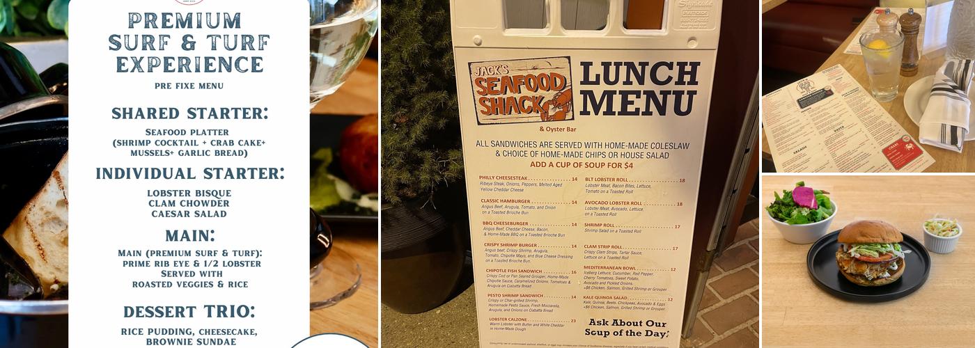 Jack's Surf & Turf Menu