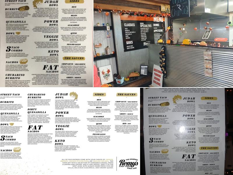 Remy's Chop Shop Menu