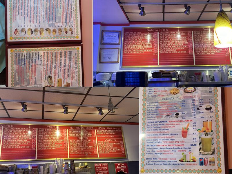 Centro Latino II Menu