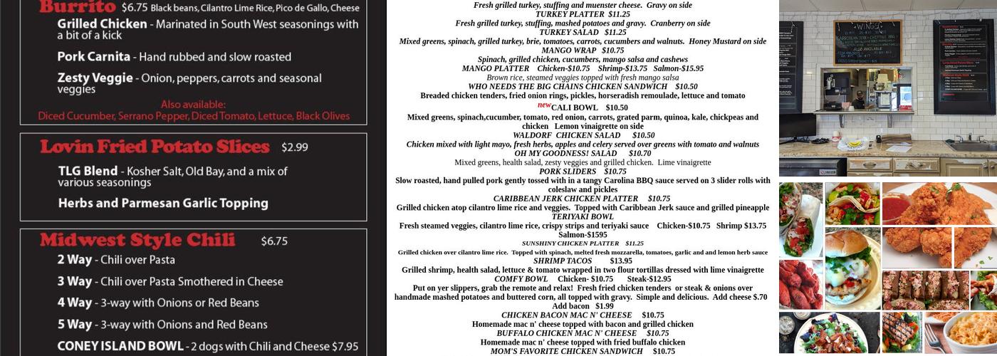 Tender Lovin Grill Menu