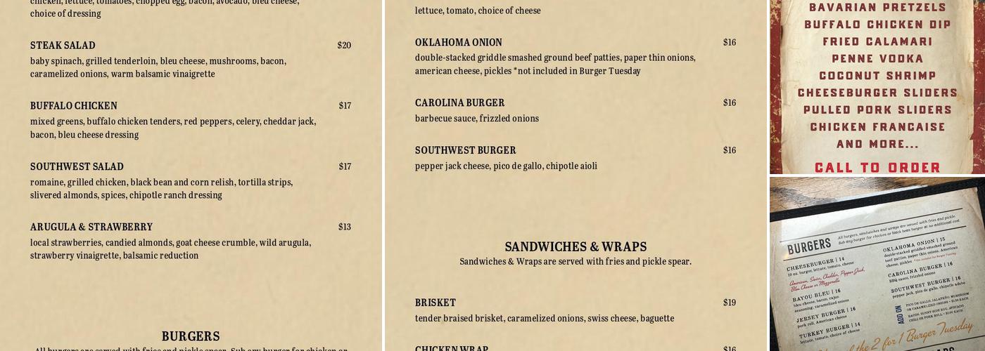 Moore's Tavern & Sports Bar Menu