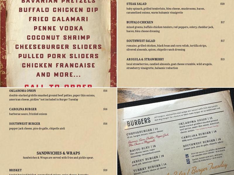 Moore's Tavern & Sports Bar Menu