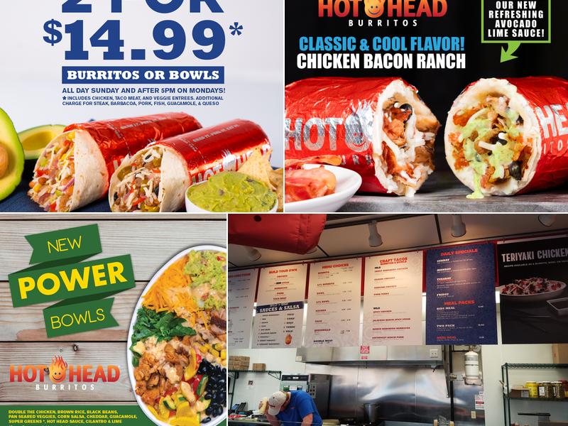 Hot Head Burritos Menu