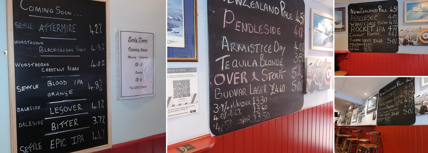 Early Doors Micro Pub Menu