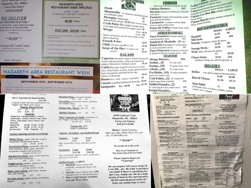 Green Stop Menu