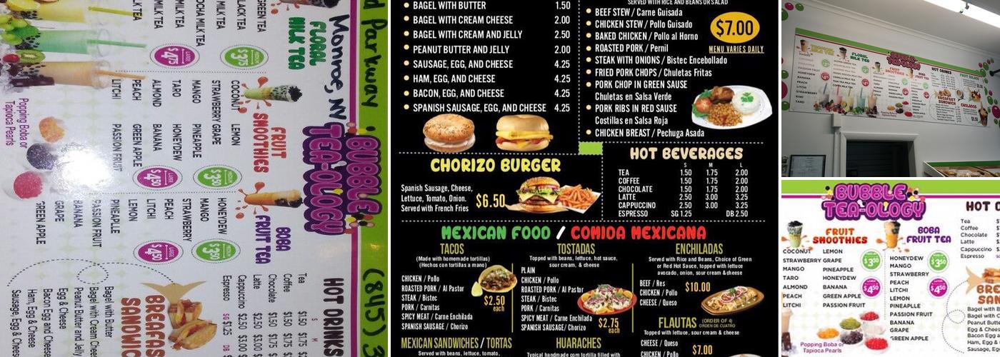 Bubble Tea-ology Menu
