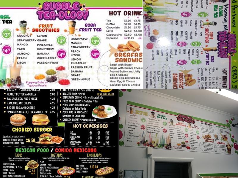 Bubble Tea-ology Menu