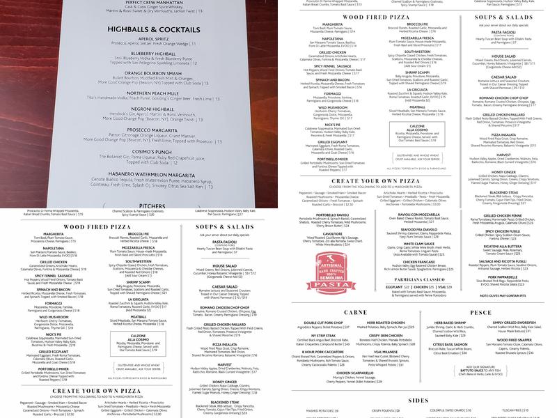 Cosimo's Menu