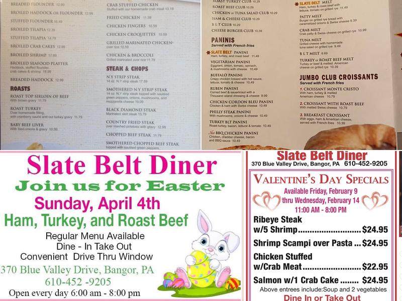 Slate belt diner Menu