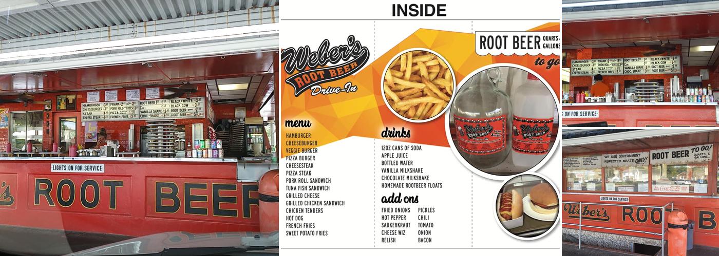 Weber's Drive In Menu