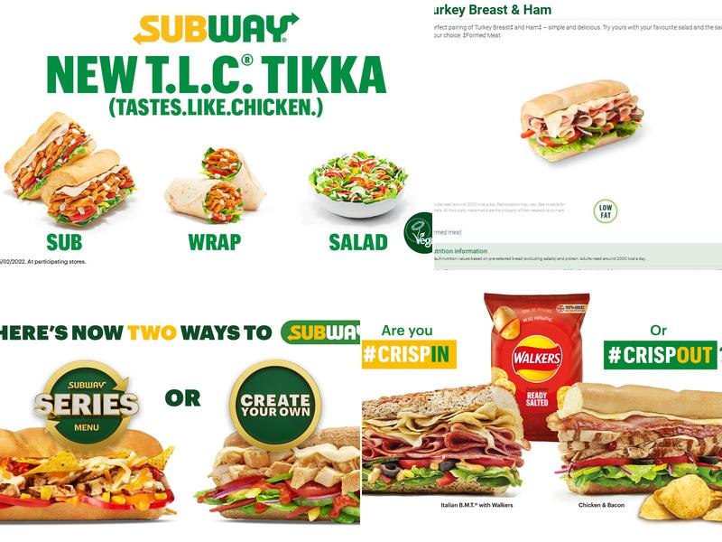 Subway Menu