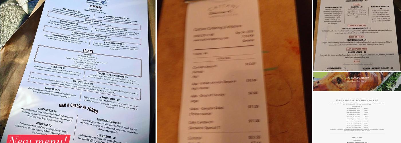 Cattani Catering / Restaurant Menu