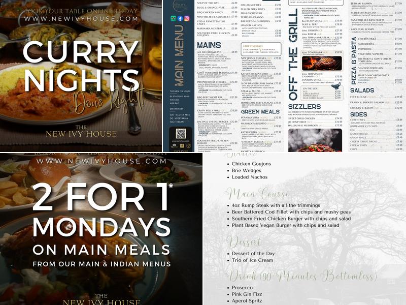 The New Ivy House Menu