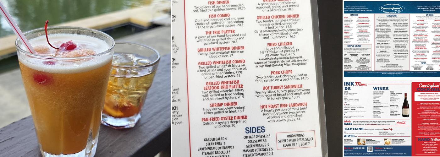 Cunningham's Creekside Menu