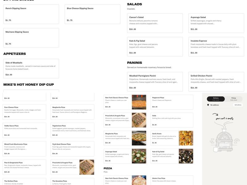 Fresco's Pizzeria Menu