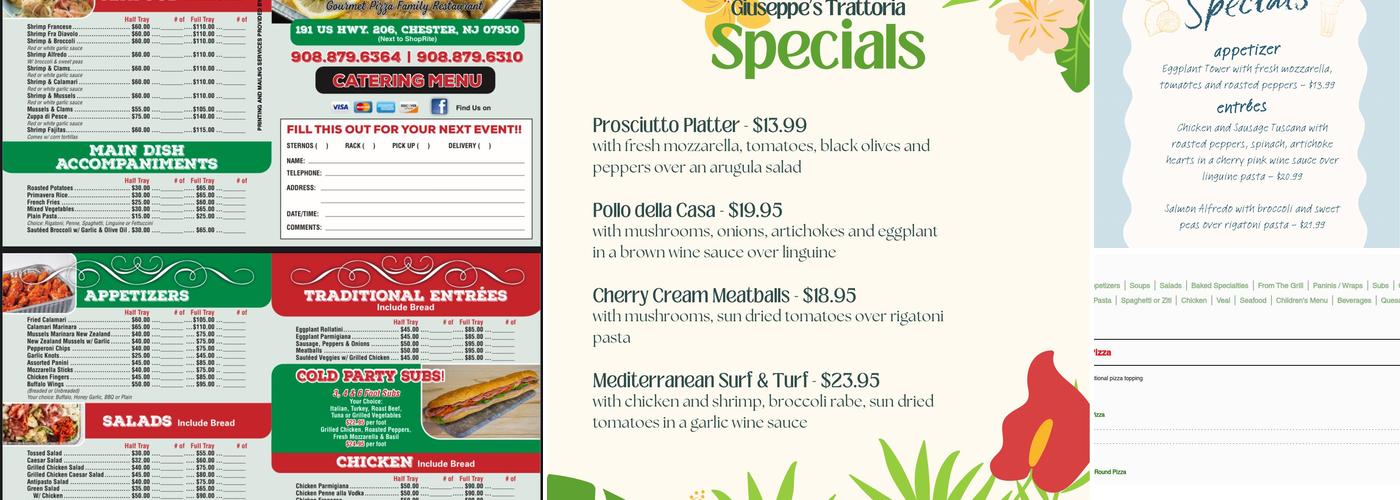 Giuseppe's Trattoria Menu