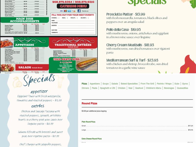 Giuseppe's Trattoria Menu