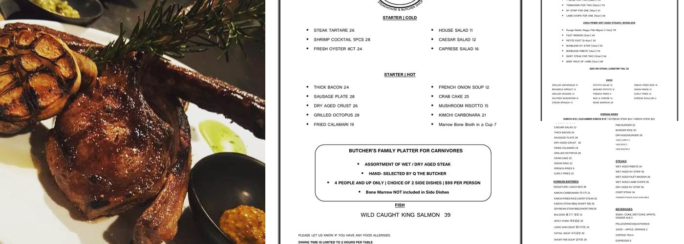 Prime & Beyond Menu