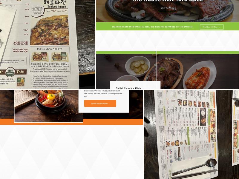 BCD Tofu House Menu