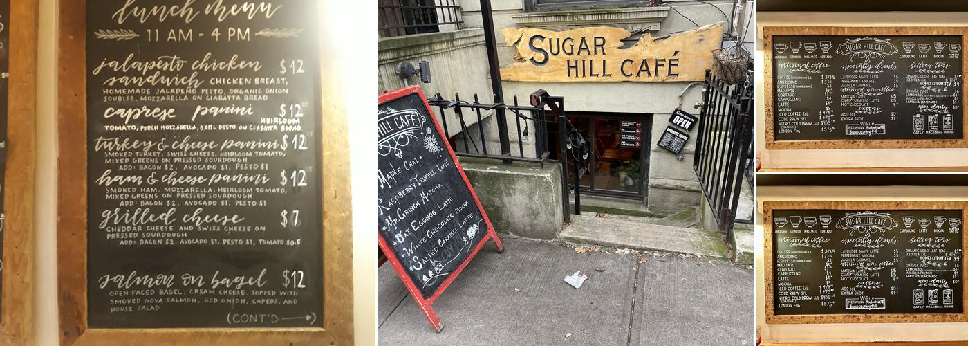 Sugar Hill Cafe Menu