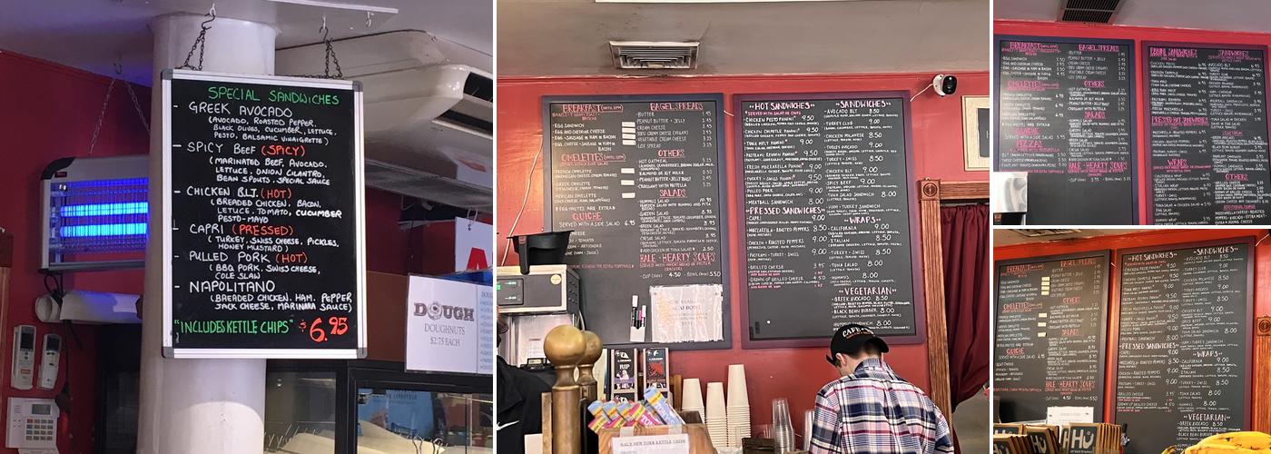Cafe One Menu