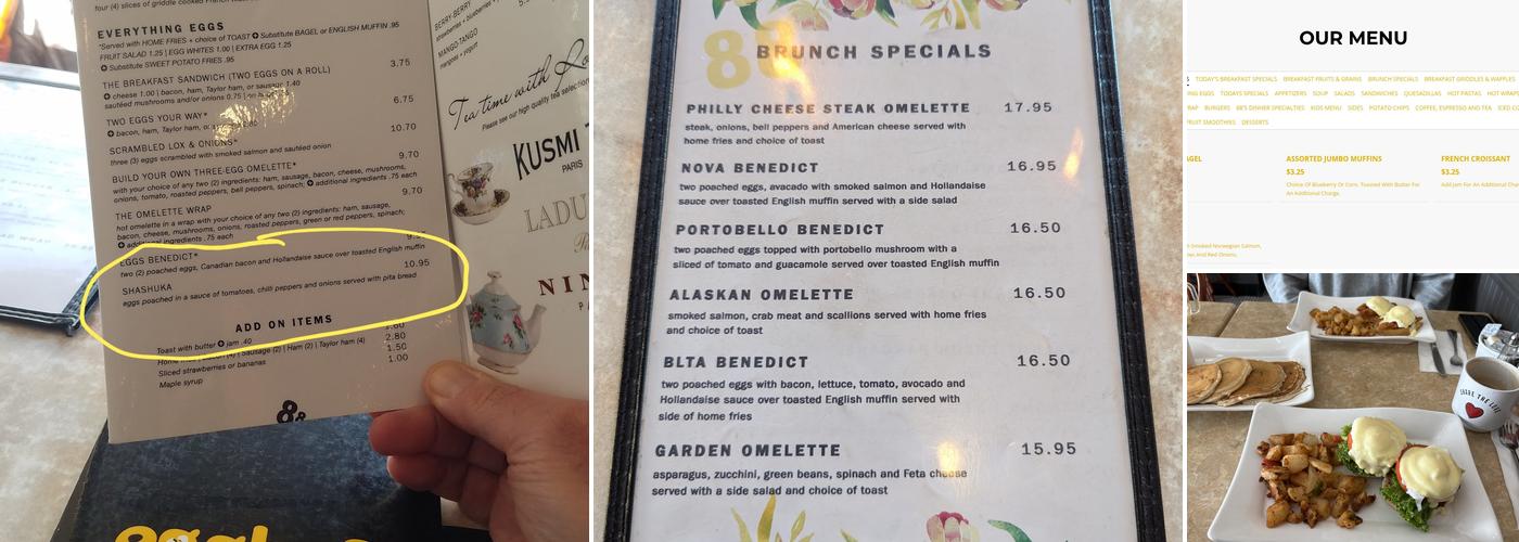 Eggty8 Cafe Menu