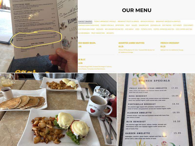 Eggty8 Cafe Menu