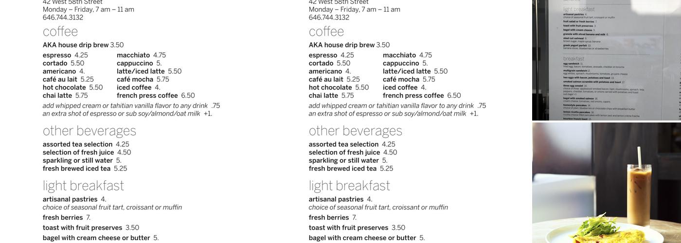 a.café Menu