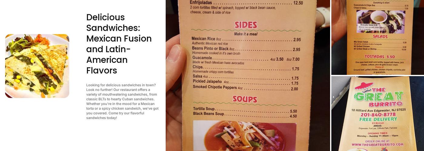 The Great Burrito Menu