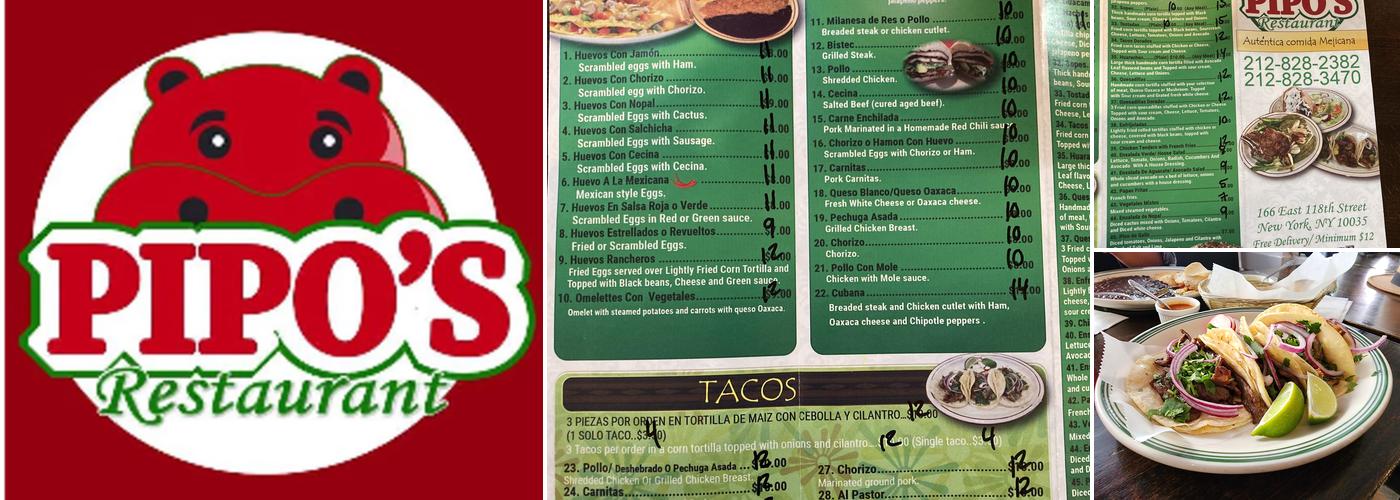 Pipo's Restaurant Menu