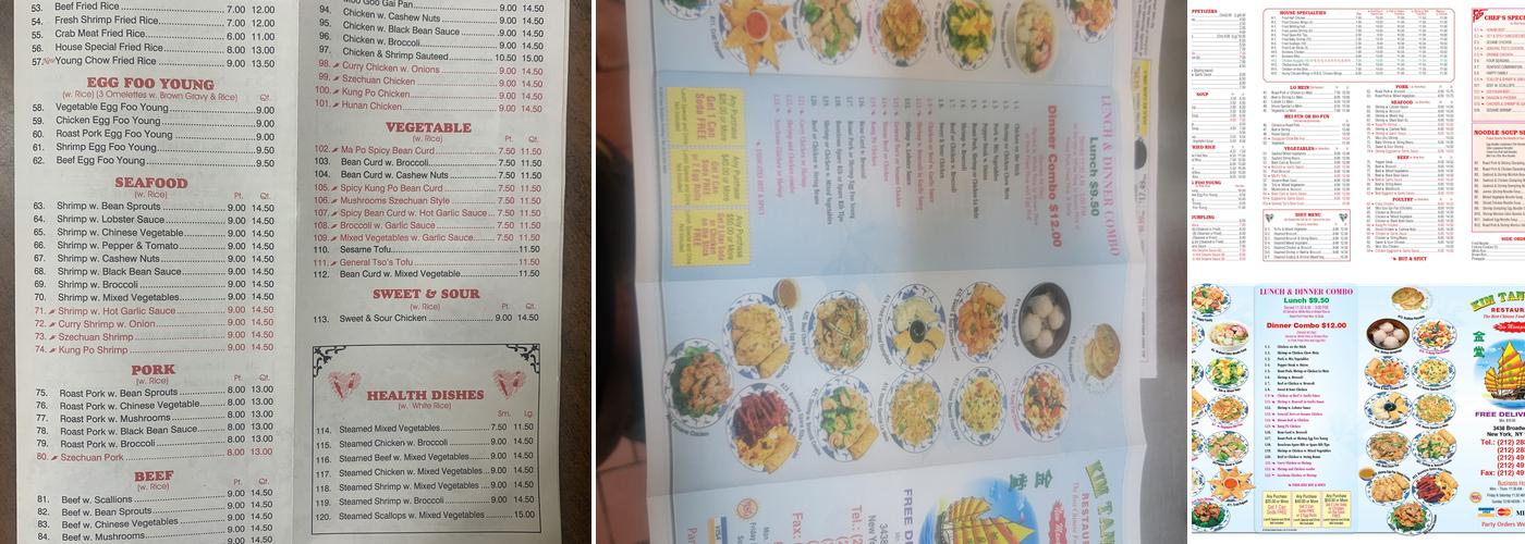 Silver Palace Menu