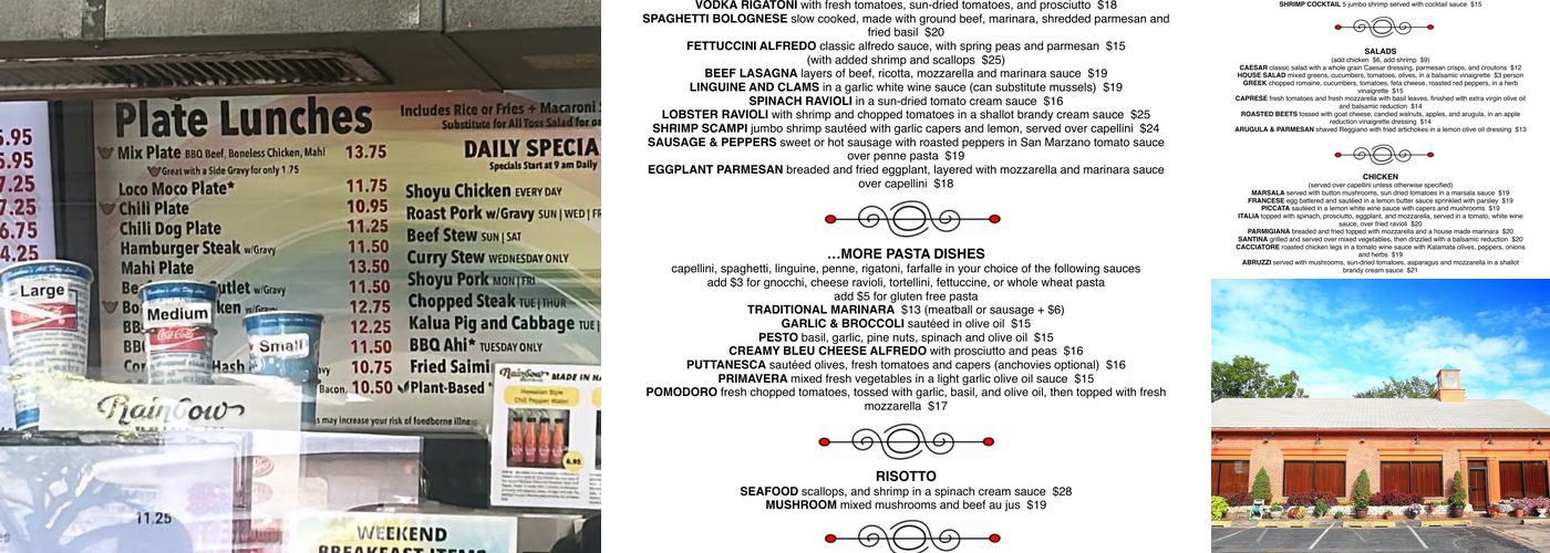 Leonardo's Menu