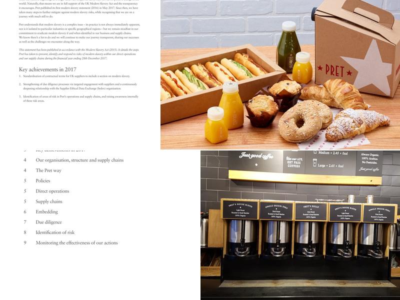 Pret A Manger Menu
