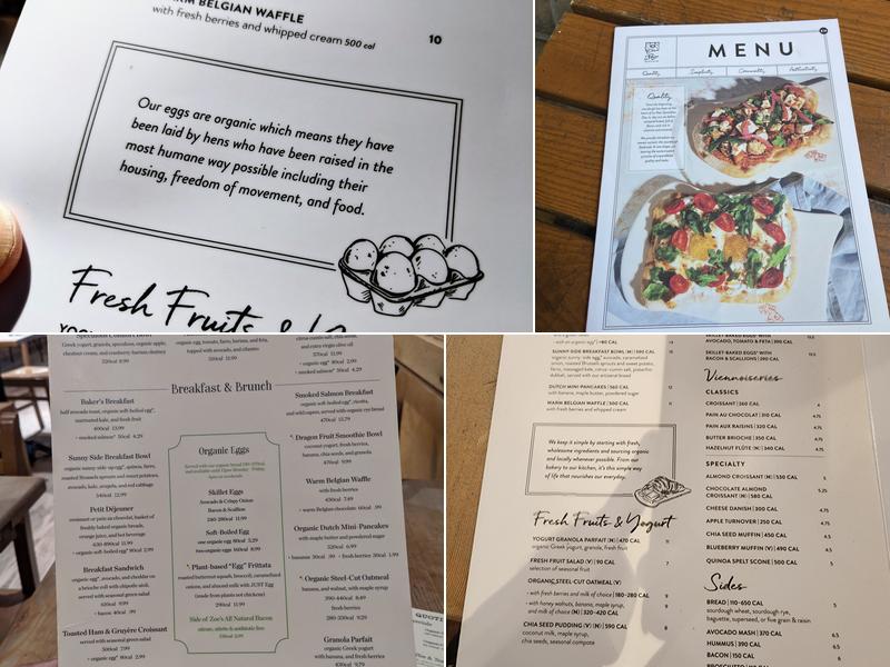 Le Pain Quotidien Menu