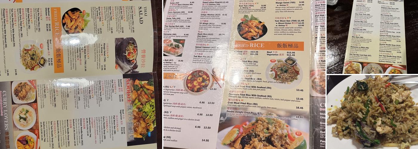 Thai Pin Menu