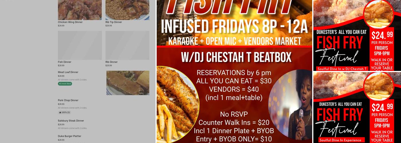 The Dukesters Restaurant & Catering Menu