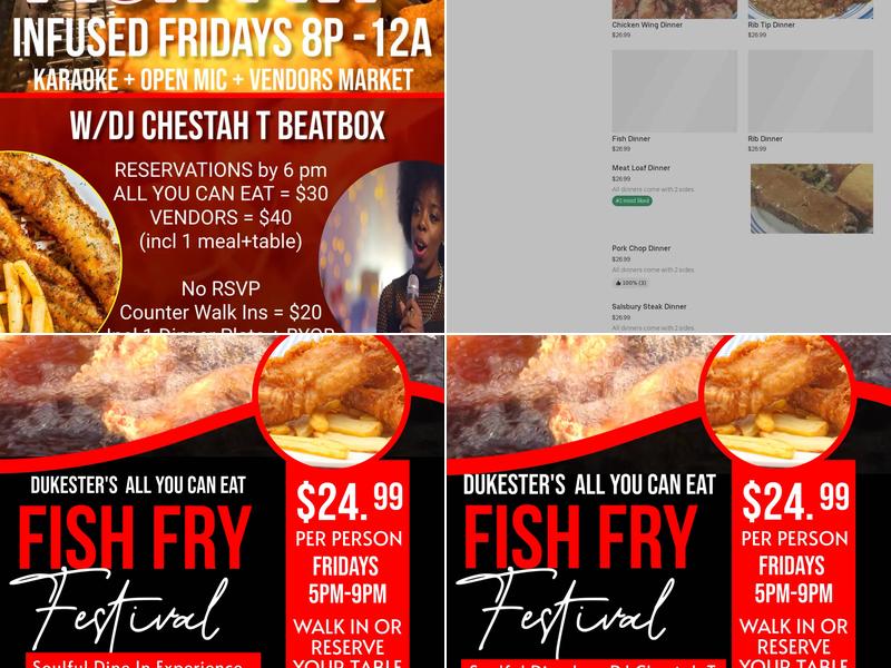 The Dukesters Restaurant & Catering Menu