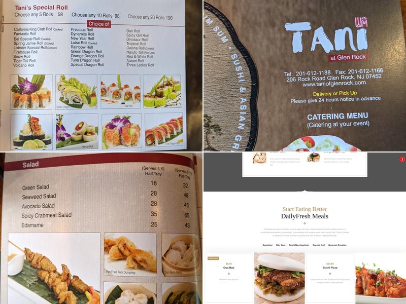 Tani Sushi & Asian Grill Menu