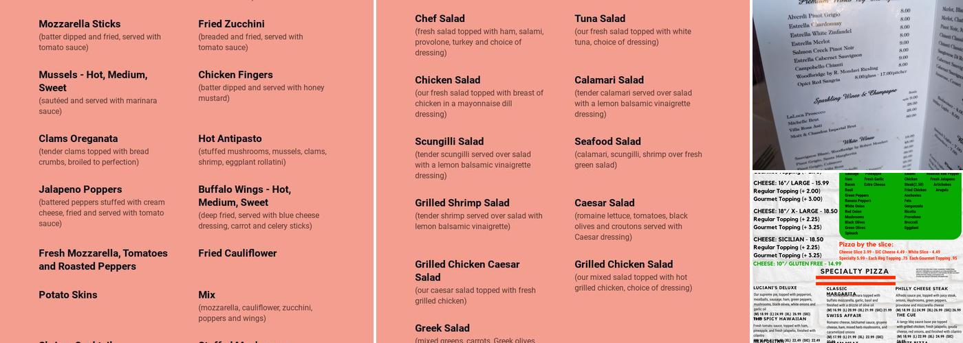 Puzo's Family Restaurant Menu