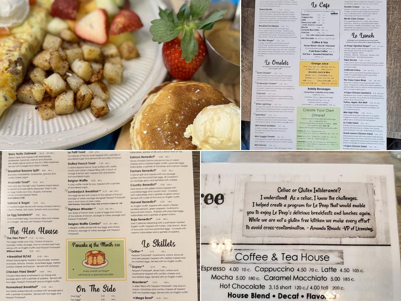 Le Peep Menu