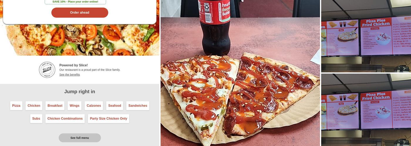 Pizza Plus Fried Chicken Menu