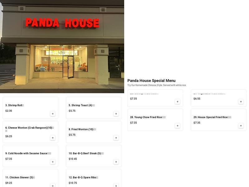 Panda House Menu
