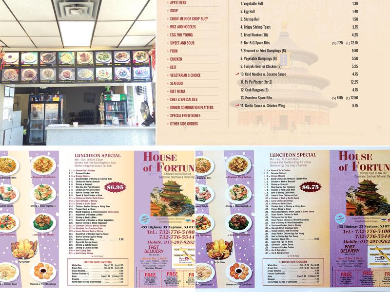 House of Fortune Menu