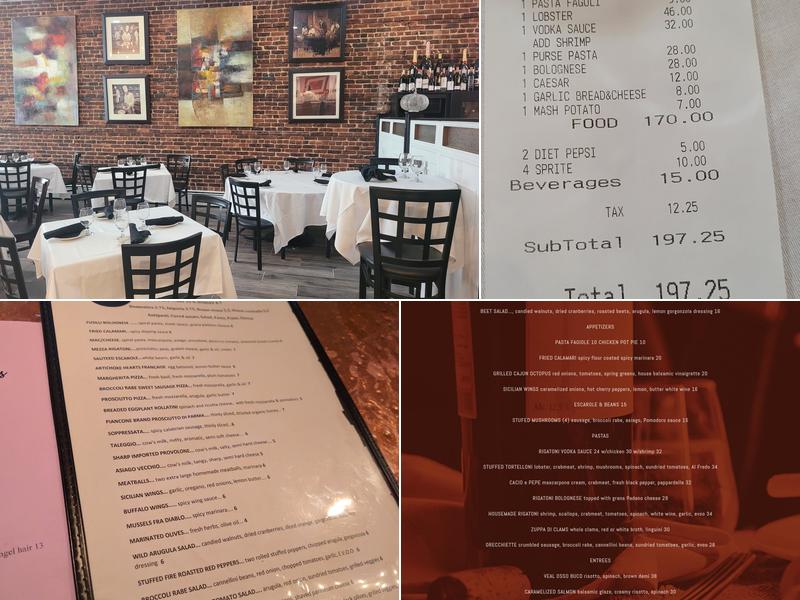 Johnny Piancone's Menu