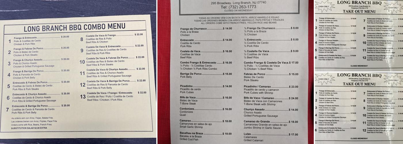Long Branch BBQ LLC Menu