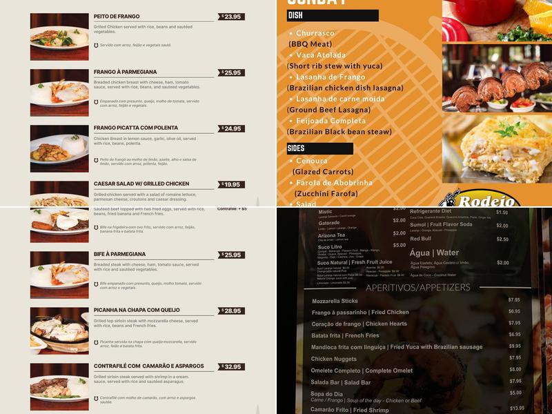 Rodeio Grill Bar & Restaurant Menu