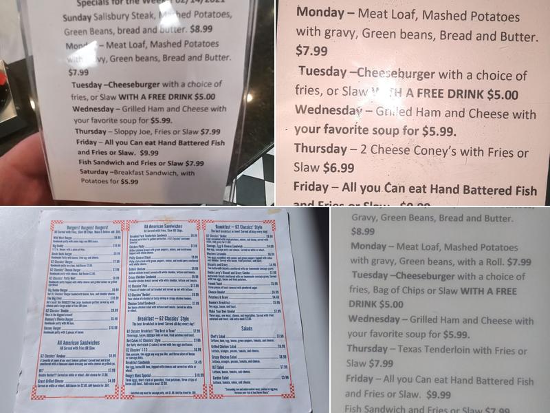 62 Classics' Diner LLC Menu