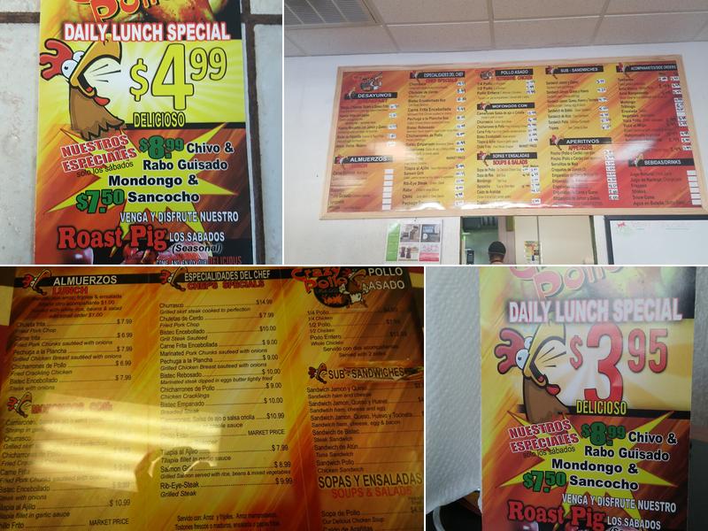 Crazy Pollo Latin Grill Menu